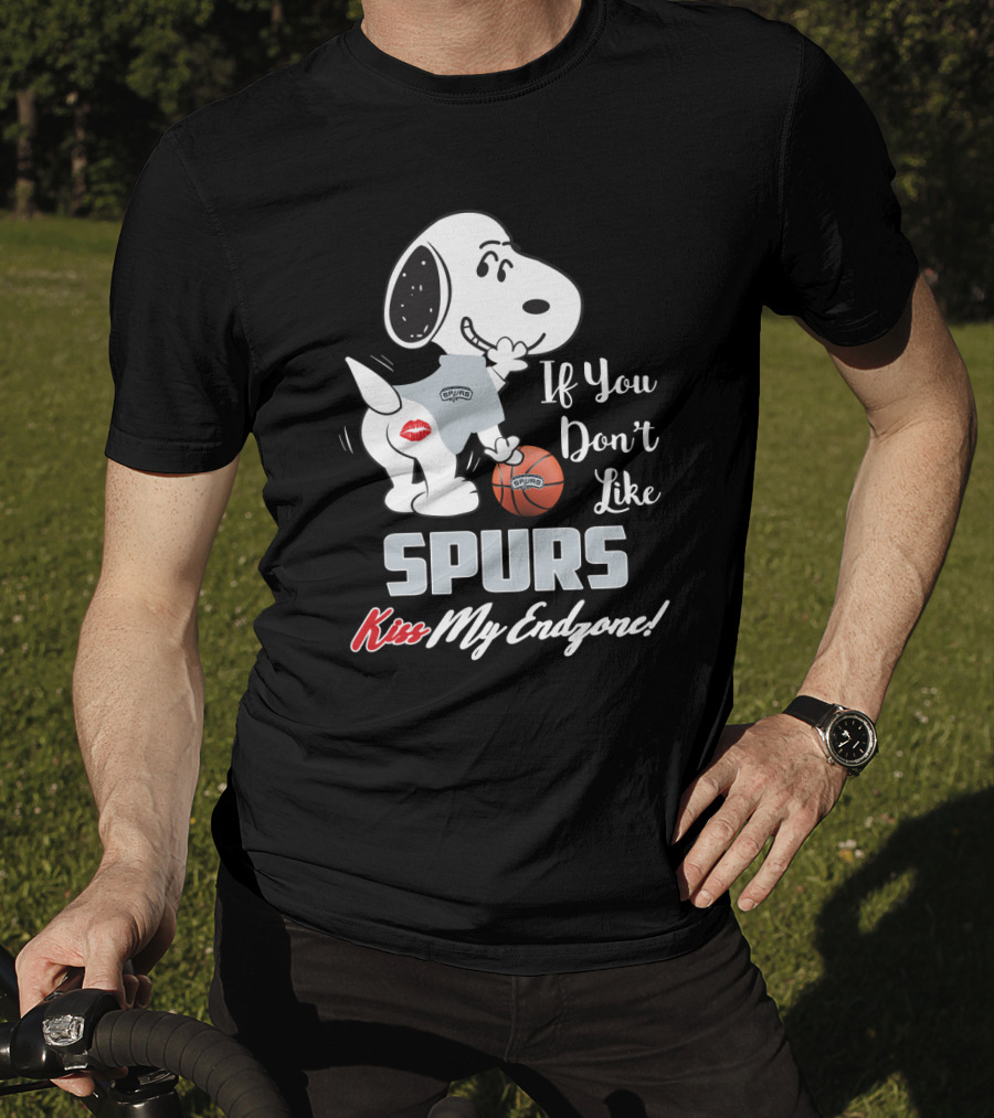 If You Don't Like Spurs Kiss My Endzone Snoopy San Antonio Spurs T-Shirt