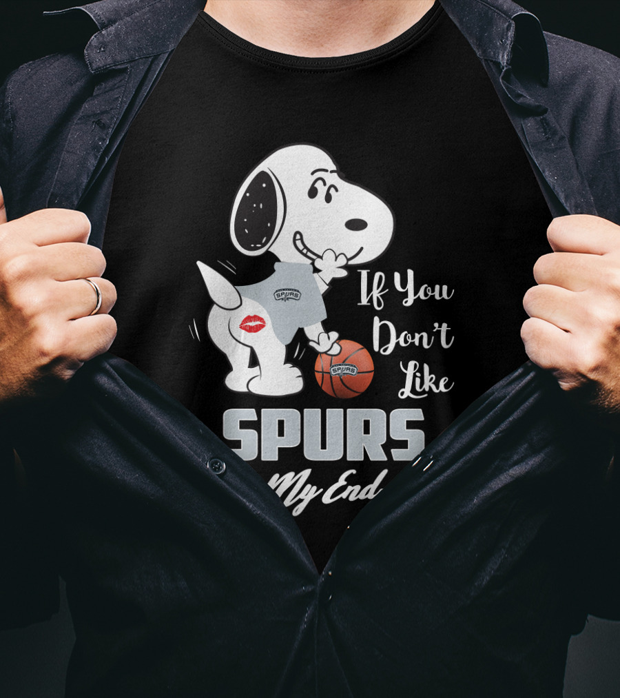 If You Don't Like Spurs Kiss My Endzone Snoopy San Antonio Spurs T-Shirt