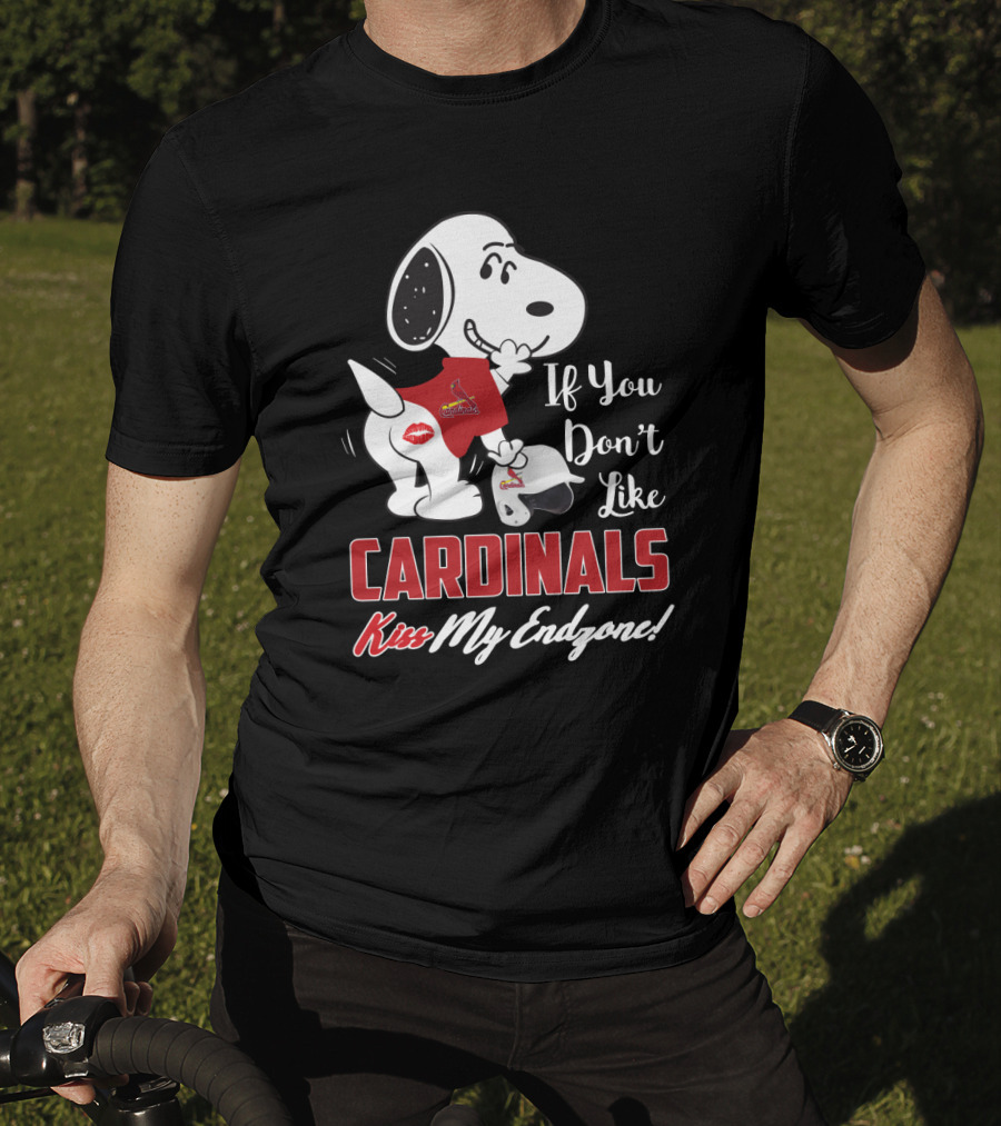 If You Don't Like Cardinals Kiss My Endzone Snoopy St. Louis Cardinals T-Shirt