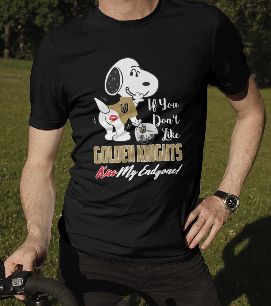 Snoopy If You Don't Like Golden Knights Kiss My Endzone T-Shirt