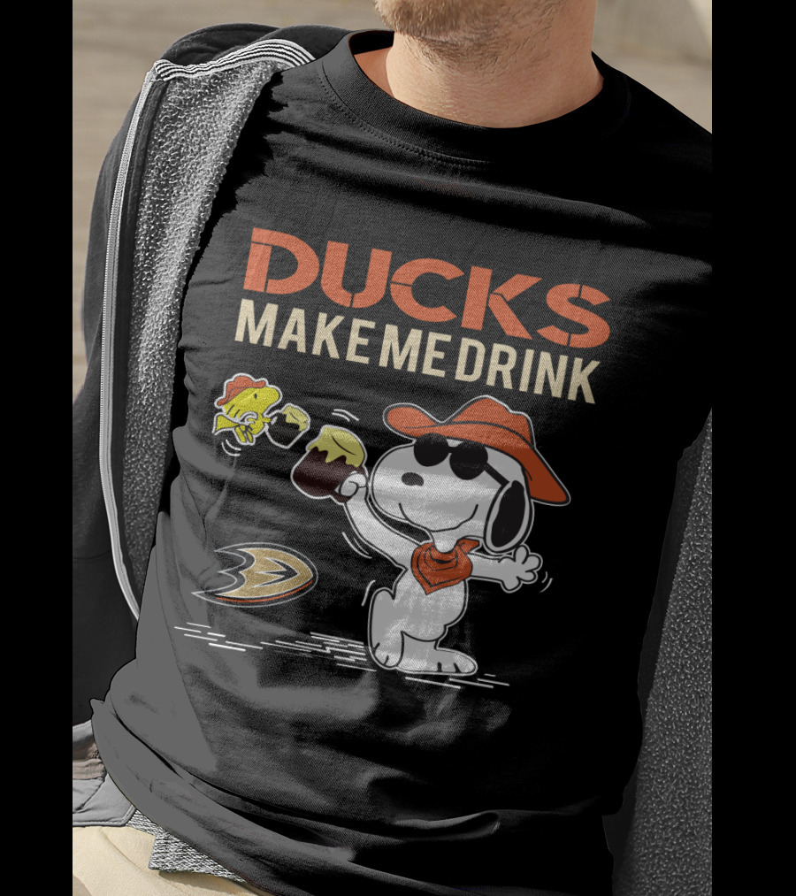 Ducks Make Me Drink Snoopy Anaheim Ducks Fans T-Shirt