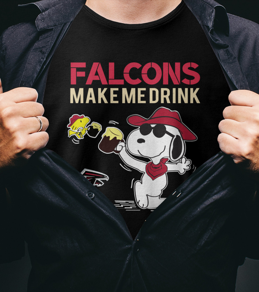 Falcons Make Me Drink Snoopy Atlanta Falcons Fan T-Shirt
