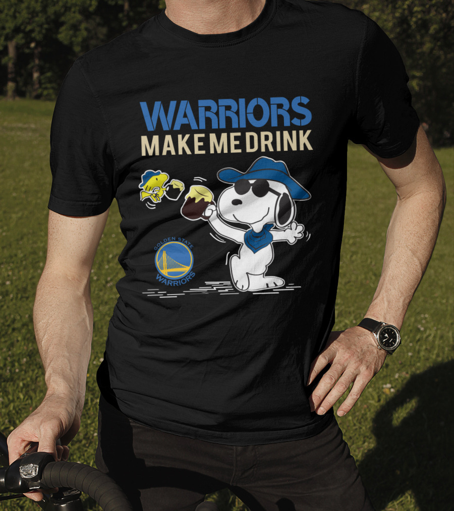 Warriors Make Me Drink Golden State Warriors Snoopy T-Shirt