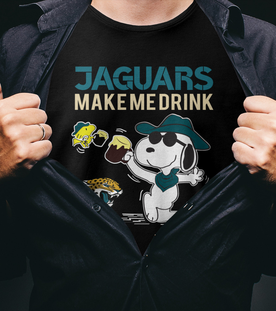 Jaguars Make Me Drink Snoopy For Jacksonville Jaguars Fans T-Shirt