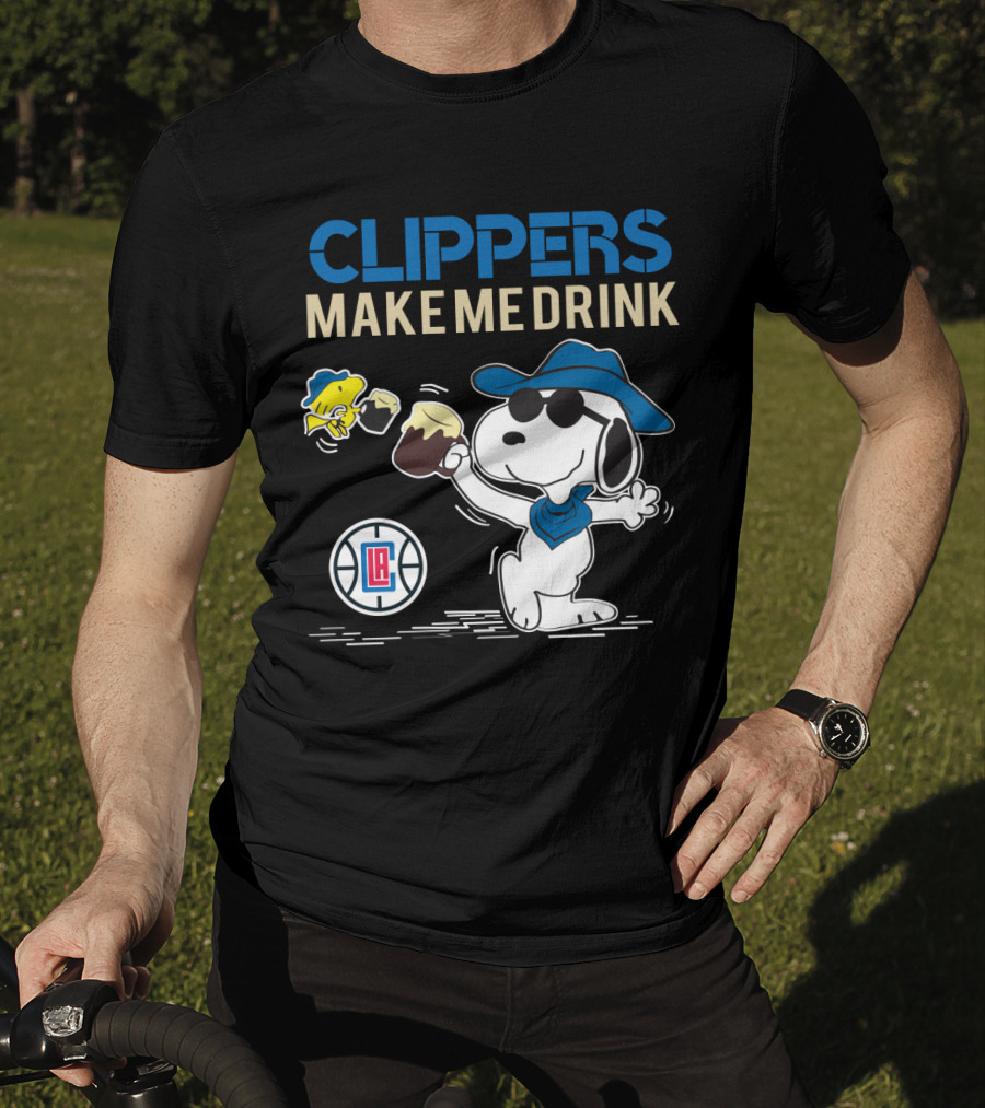 Clippers Make Me Drink Snoopy La Clippers Fan Celebration T-Shirt