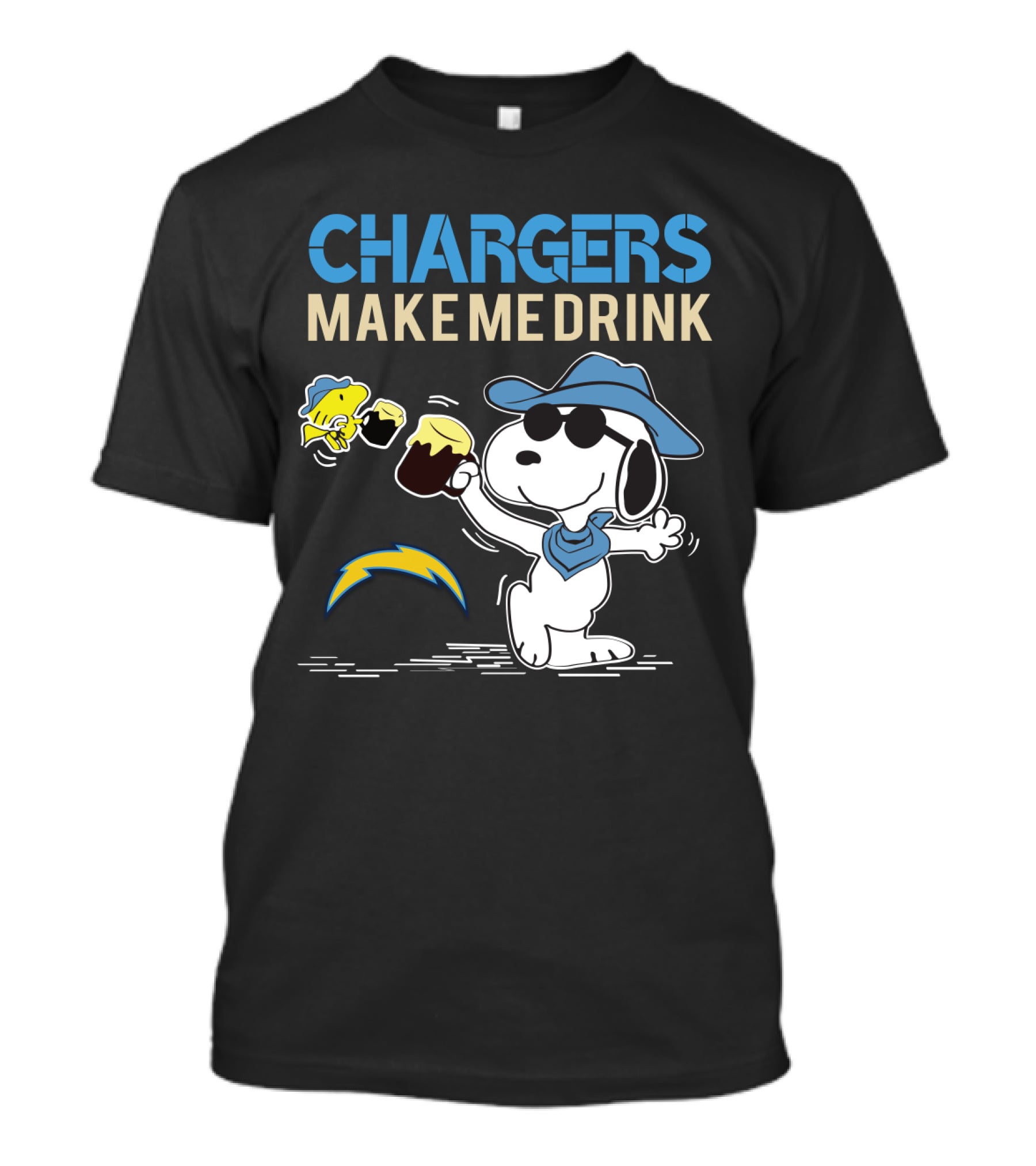 Chargers Make Me Drink Snoopy Los Angeles Fans T-Shirt