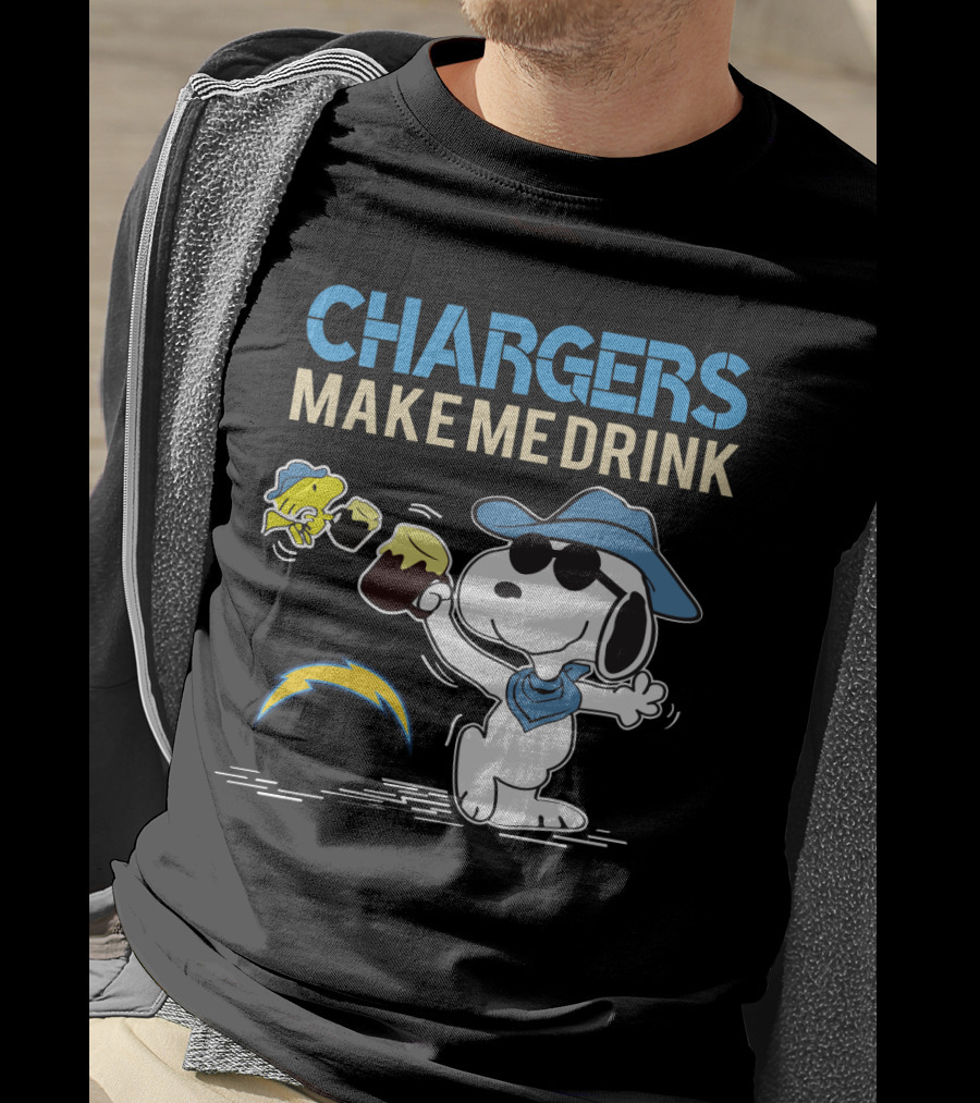 Chargers Make Me Drink Snoopy Los Angeles Fans T-Shirt