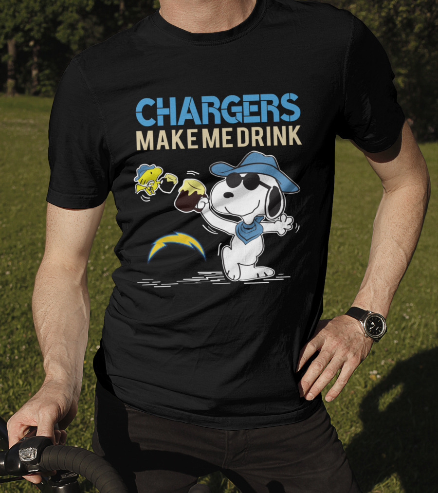Chargers Make Me Drink Snoopy Los Angeles Fans T-Shirt