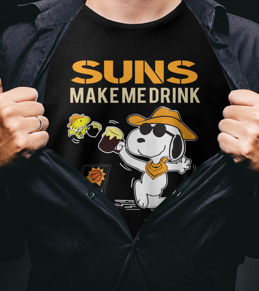 Suns Make Me Drink Phoenix Suns Snoopy T-Shirt