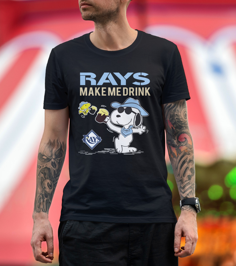 Rays Make Me Drink Snoopy Tampa Bay Fans T-Shirt