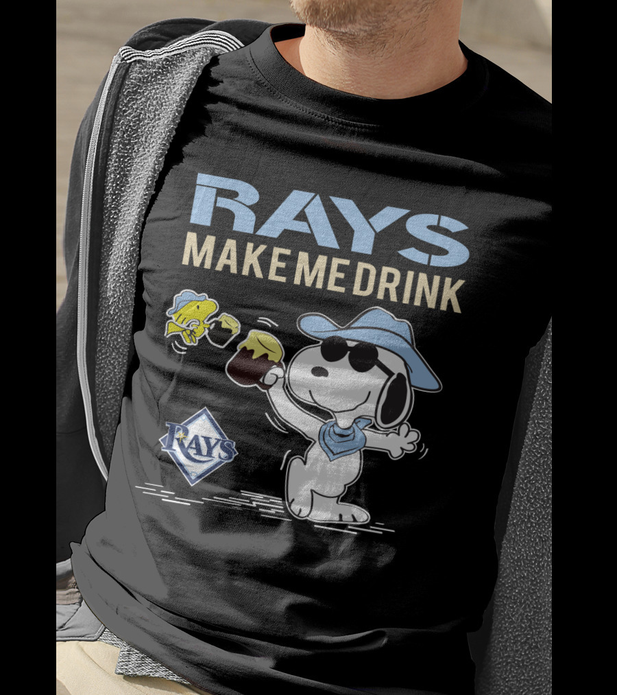 Rays Make Me Drink Snoopy Tampa Bay Fans T-Shirt