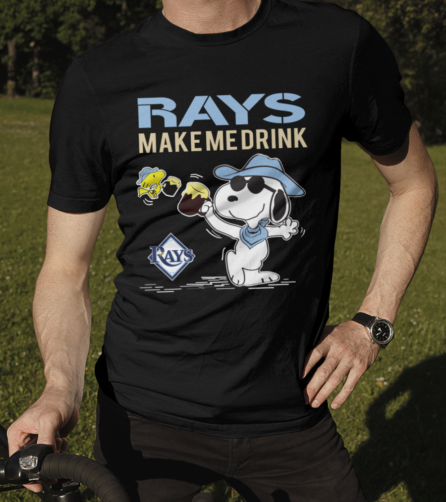 Rays Make Me Drink Snoopy Tampa Bay Fans T-Shirt