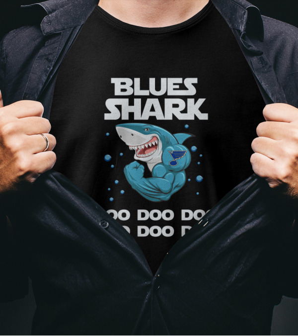 Blues Shark St Louis Doo Doo Doo NHL Music T-Shirt