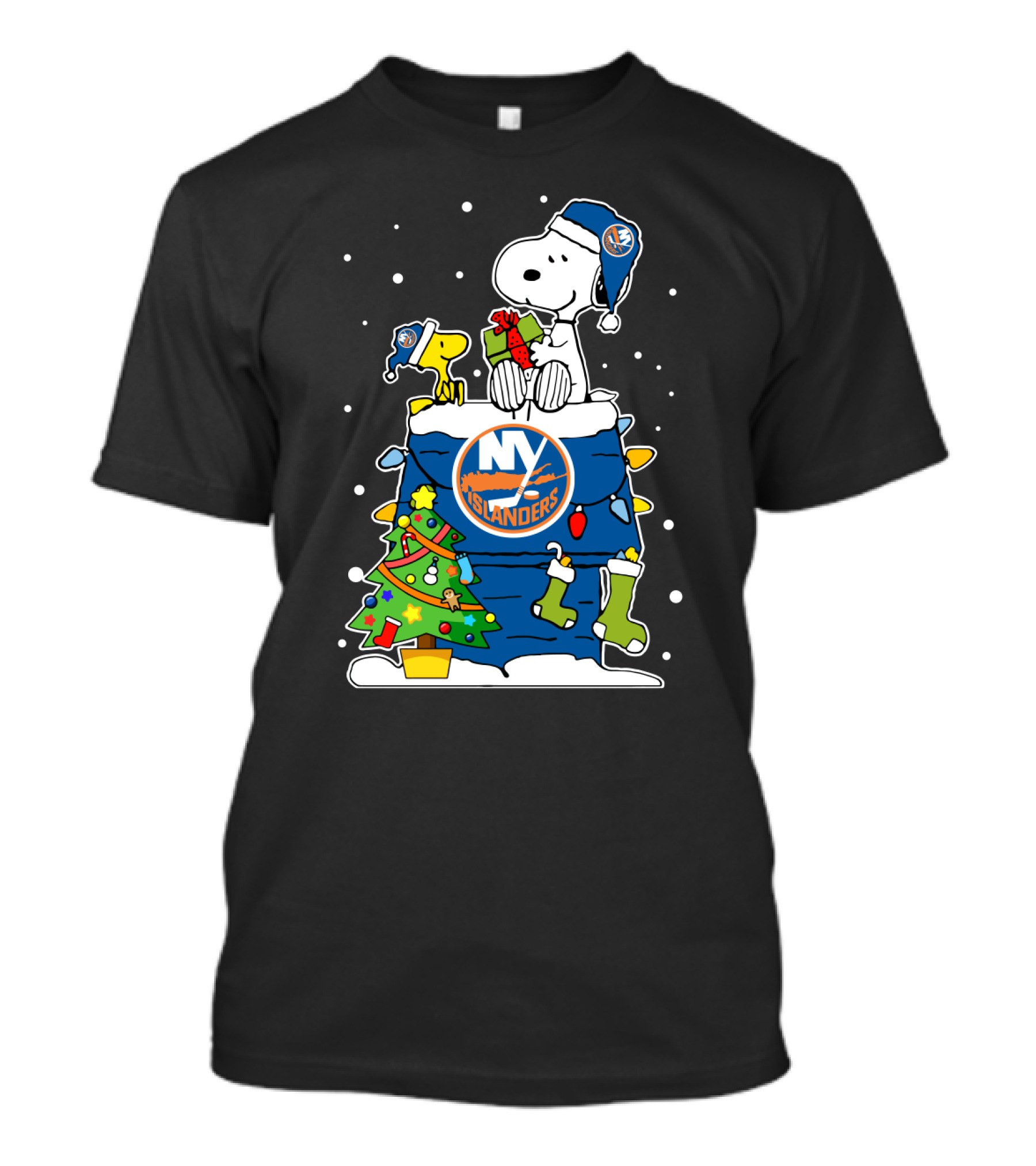 NY Islanders And Snoopy Christmas T-Shirt