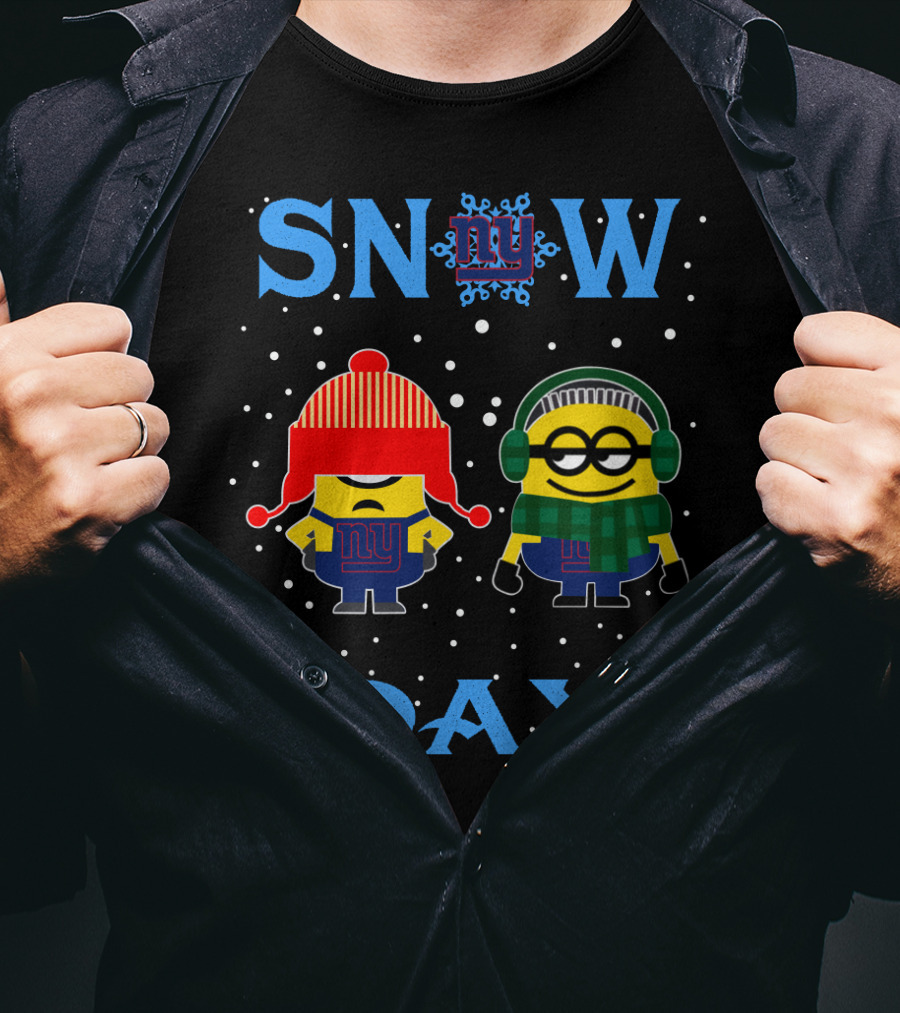 New York Giants Minion Fans Snow Day Fun T-Shirt