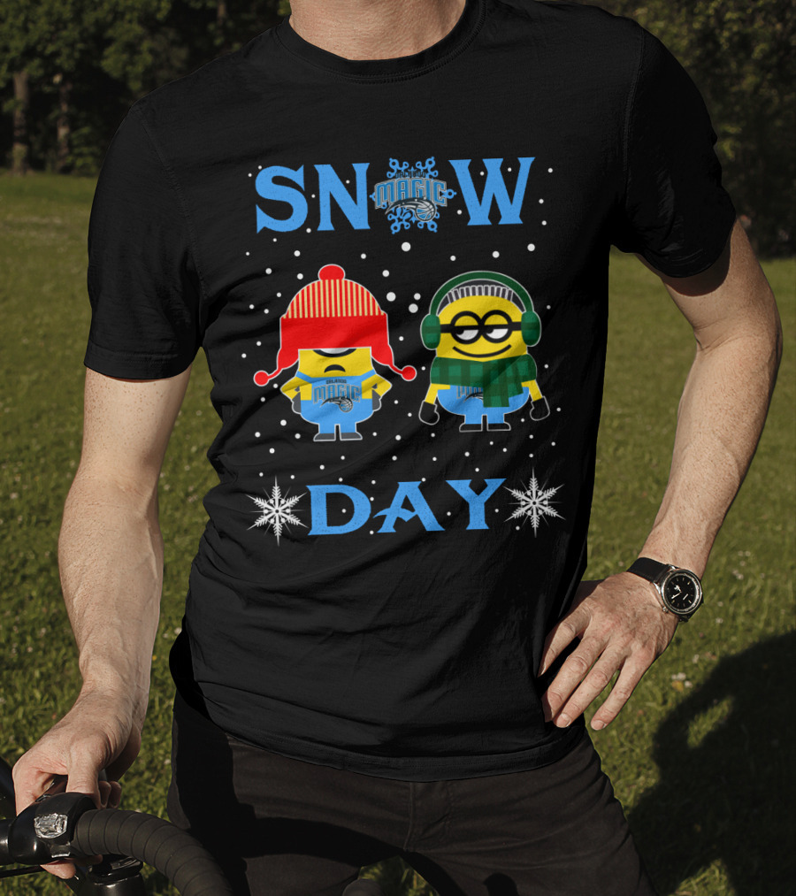 Orlando Magic Snow Day Minion Fans Winter Fun T-Shirt
