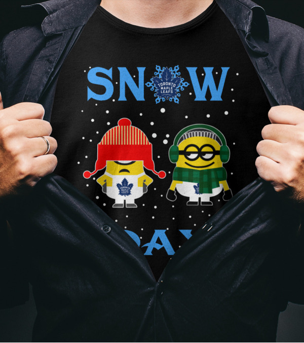 Snow Day With Toronto Maple Leafs And Minion Winter Fun T-Shirt