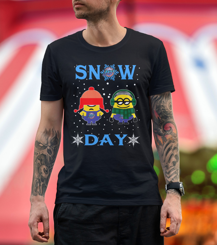Snow Day For Utah Jazz Vs Minion Fans T-Shirt