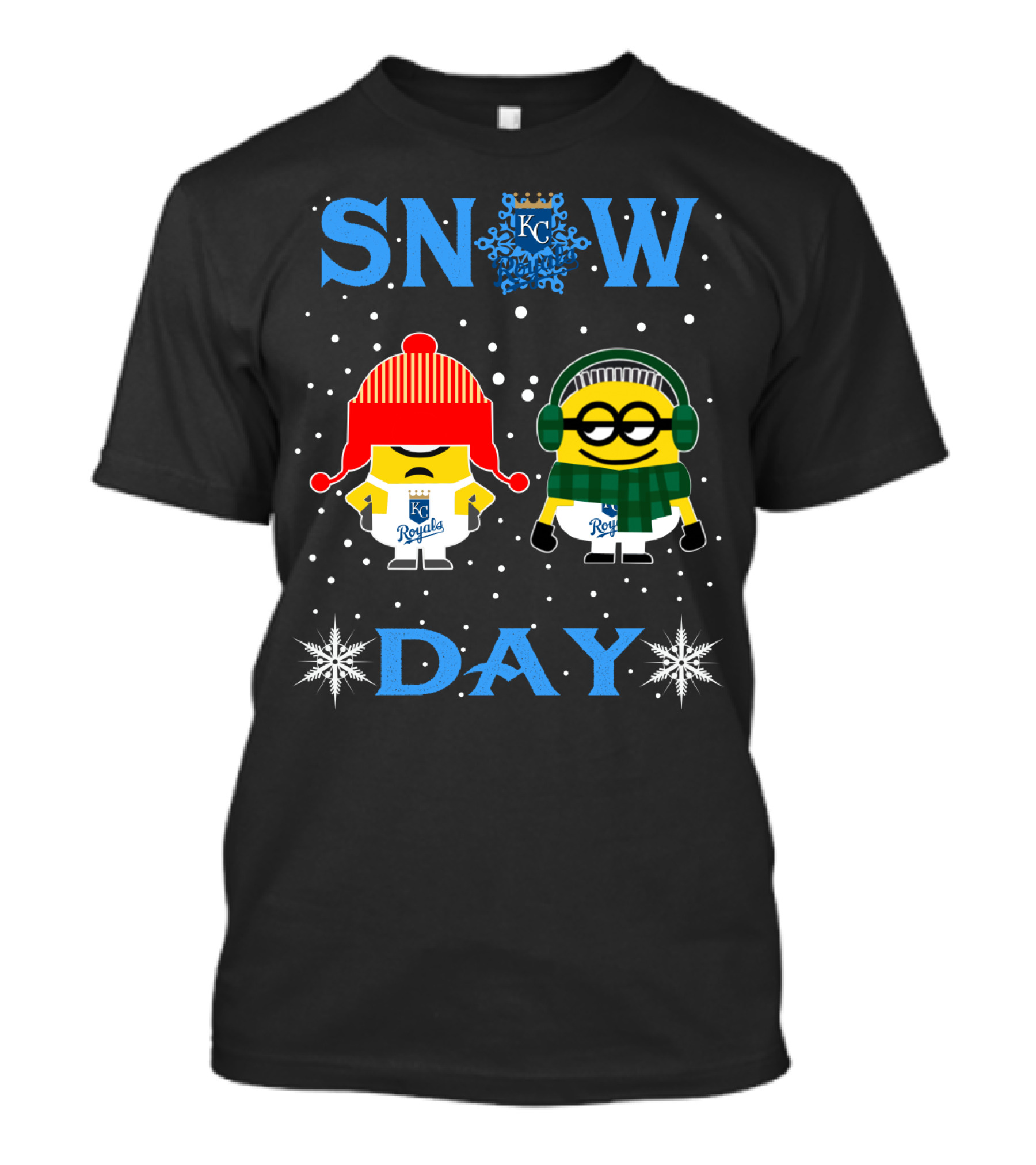 Kansas City Royals Snow Day Minions Winter Fun T-Shirt