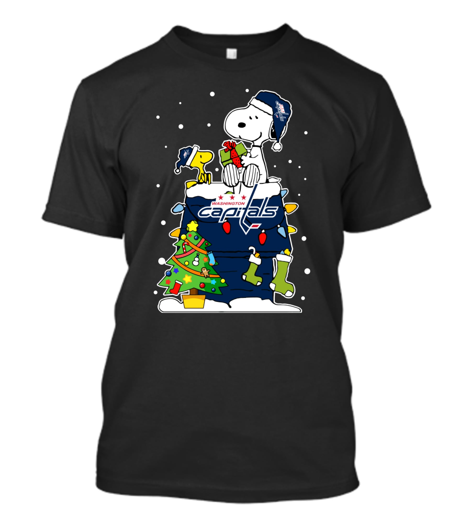 Washington Capitals Christmas Snoopy And Woodstock Gift T-Shirt