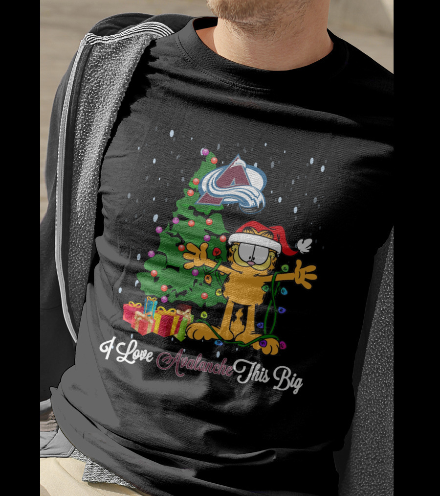 Garfield Christmas I Love Colorado Avalanche This Big Snow Tree Holiday T-Shirt