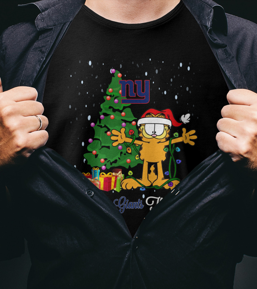 Garfield Christmas Ny Giants I Love Giants This Big T-Shirt