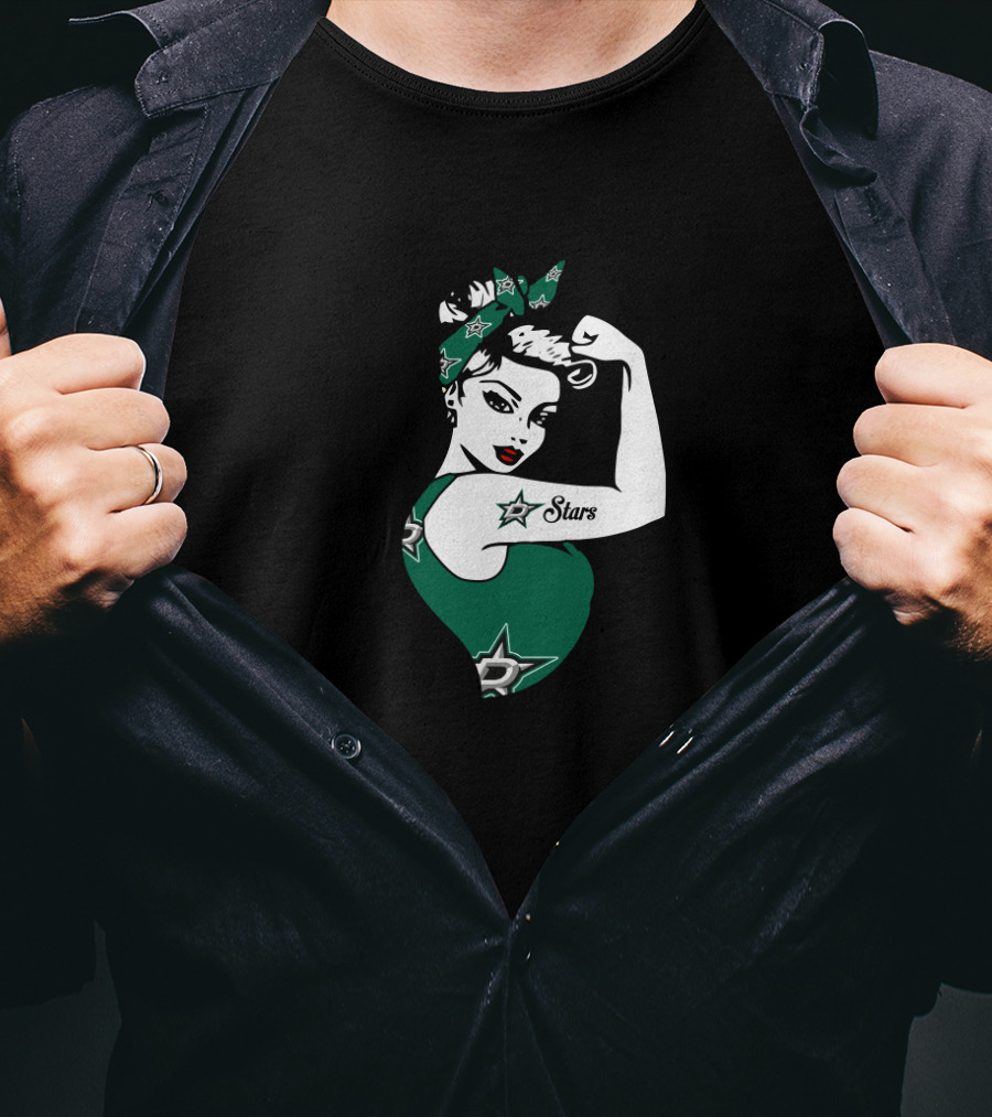 Dallas Stars Unbreakable Strong Girl Empowerment T-Shirt