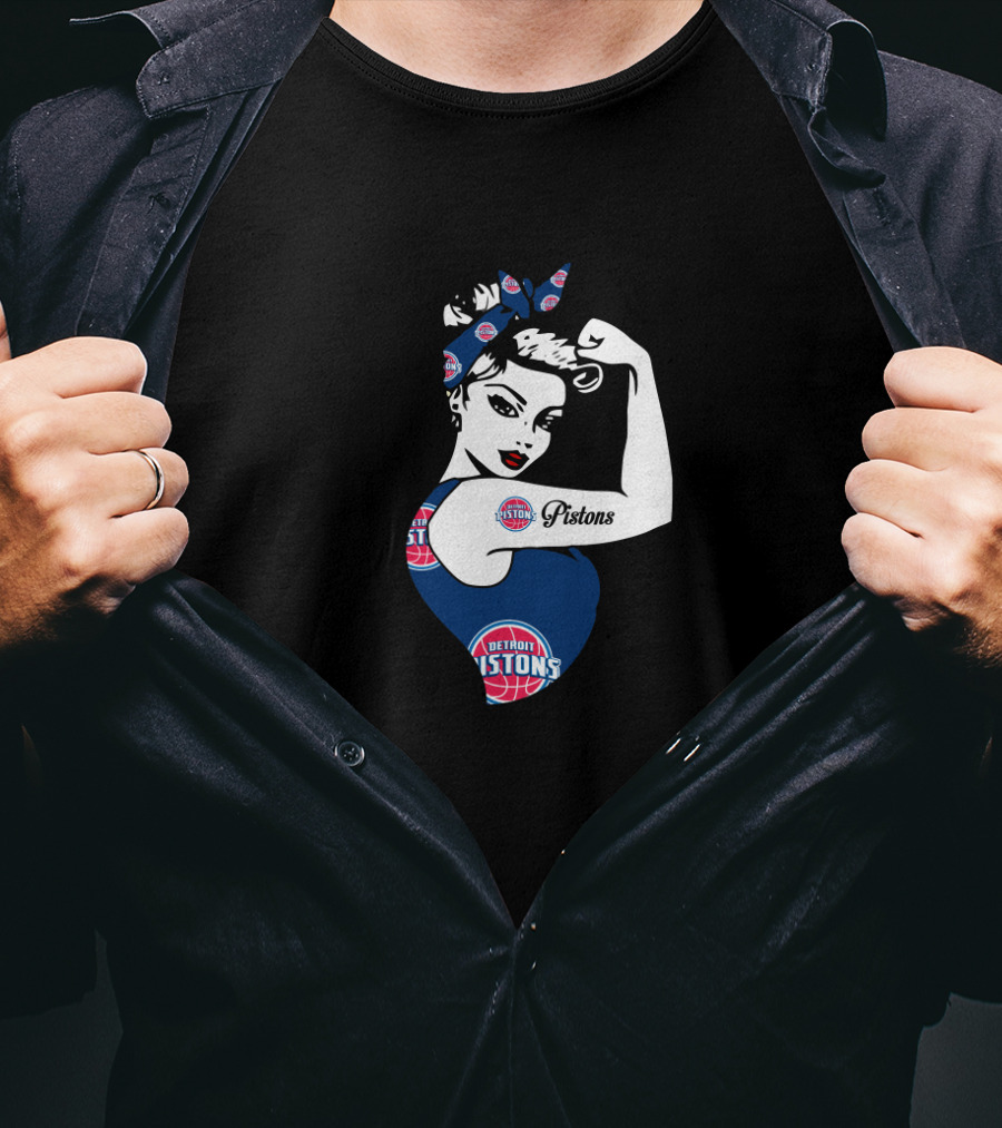 Detroit Pistons Unbreakable Strong Girl T-Shirt