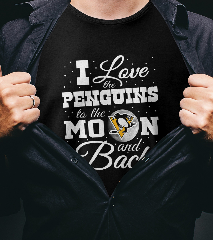 I Love The Penguins To The Moon And Back With Pittsburgh Penguins T-Shirt
