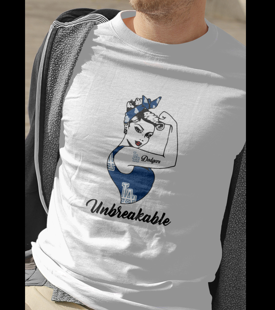 Unbreakable Los Angeles Dodgers Strong Girl Iconic LA T-Shirt