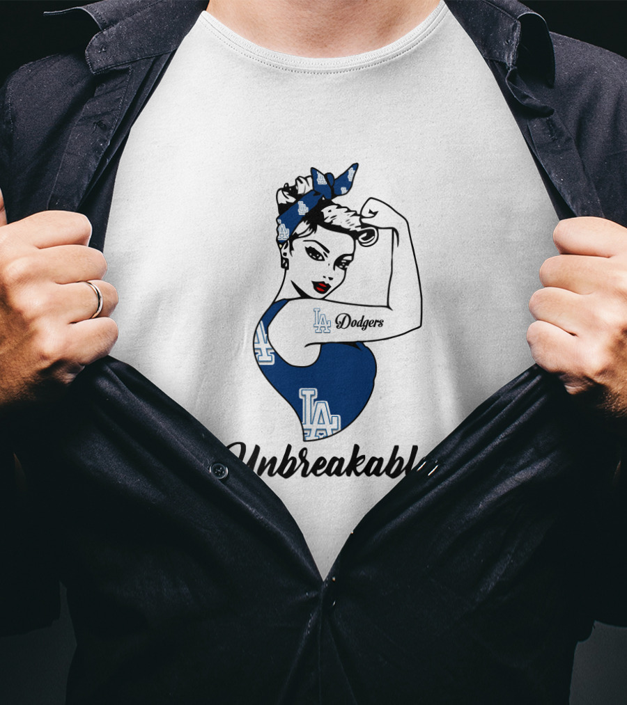 Unbreakable Los Angeles Dodgers Strong Girl Iconic LA T-Shirt