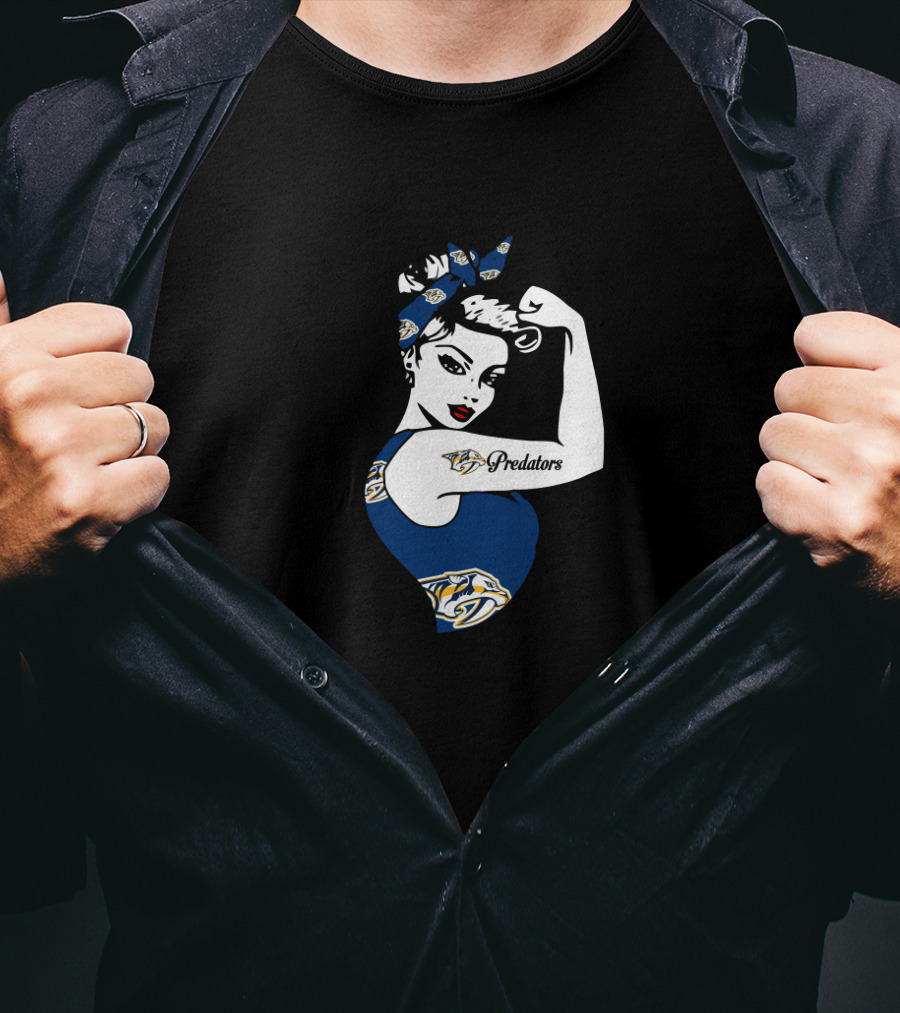 Nashville Predators Unbreakable Strong Girl T-Shirt