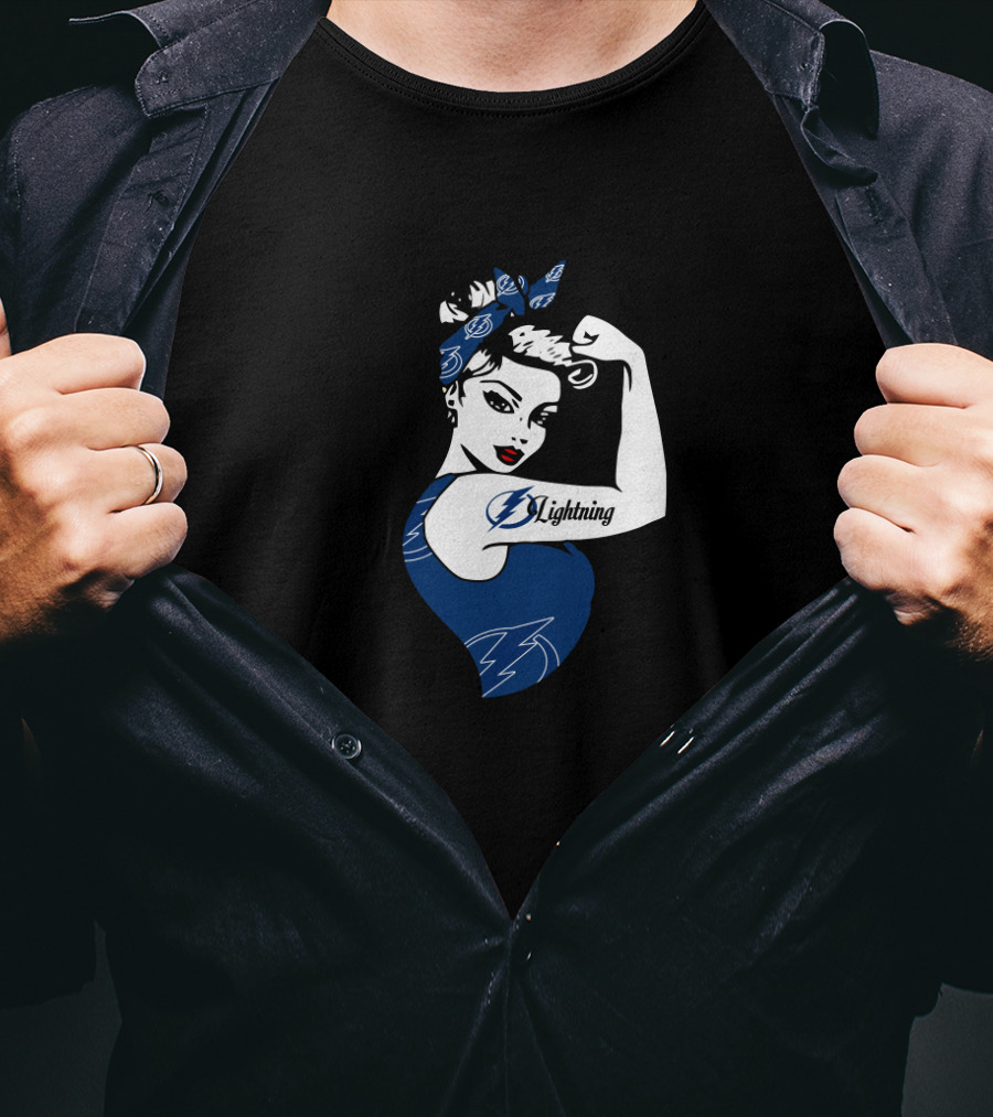 Tampa Bay Lightning Unbreakable Strong Girl Empowerment T-Shirt