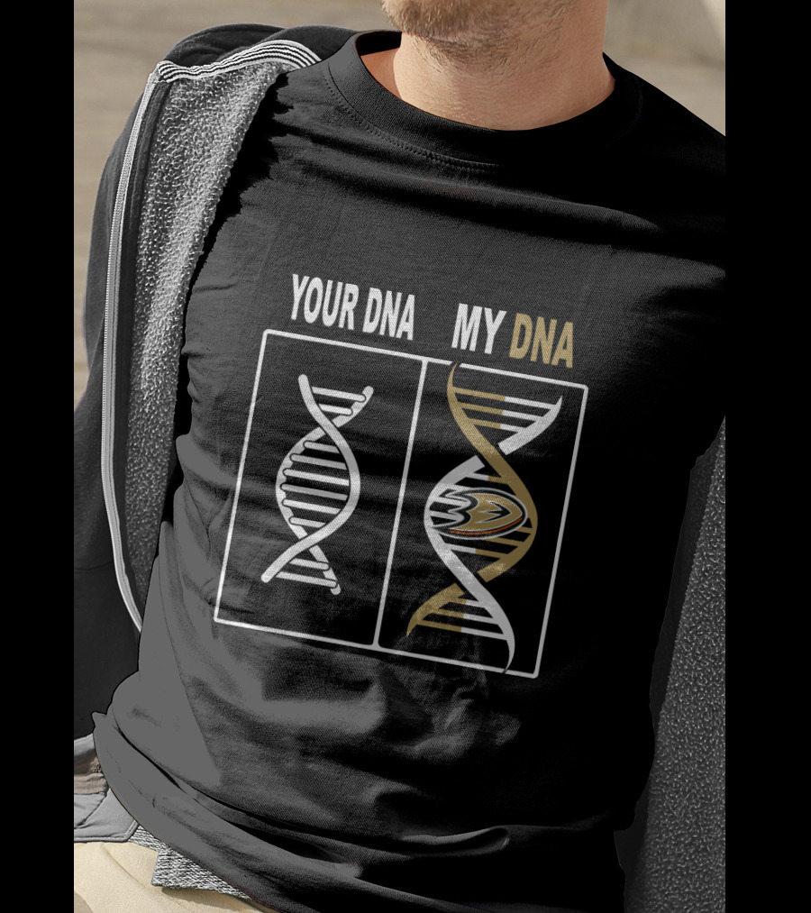 Anaheim Ducks DNA Fan Design With Genetic Twist T-Shirt