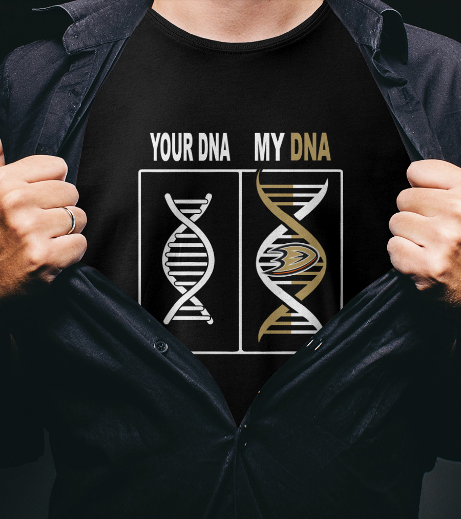 Anaheim Ducks DNA Fan Design With Genetic Twist T-Shirt