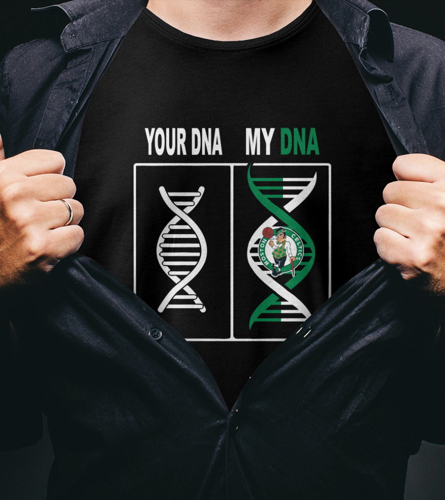 Your Dna My Dna Boston Celtics Logo Fan Connection T-Shirt