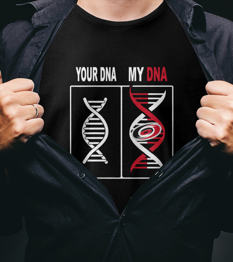 Your DNA My DNA Carolina Hurricanes Fan Pride Spiral T-Shirt