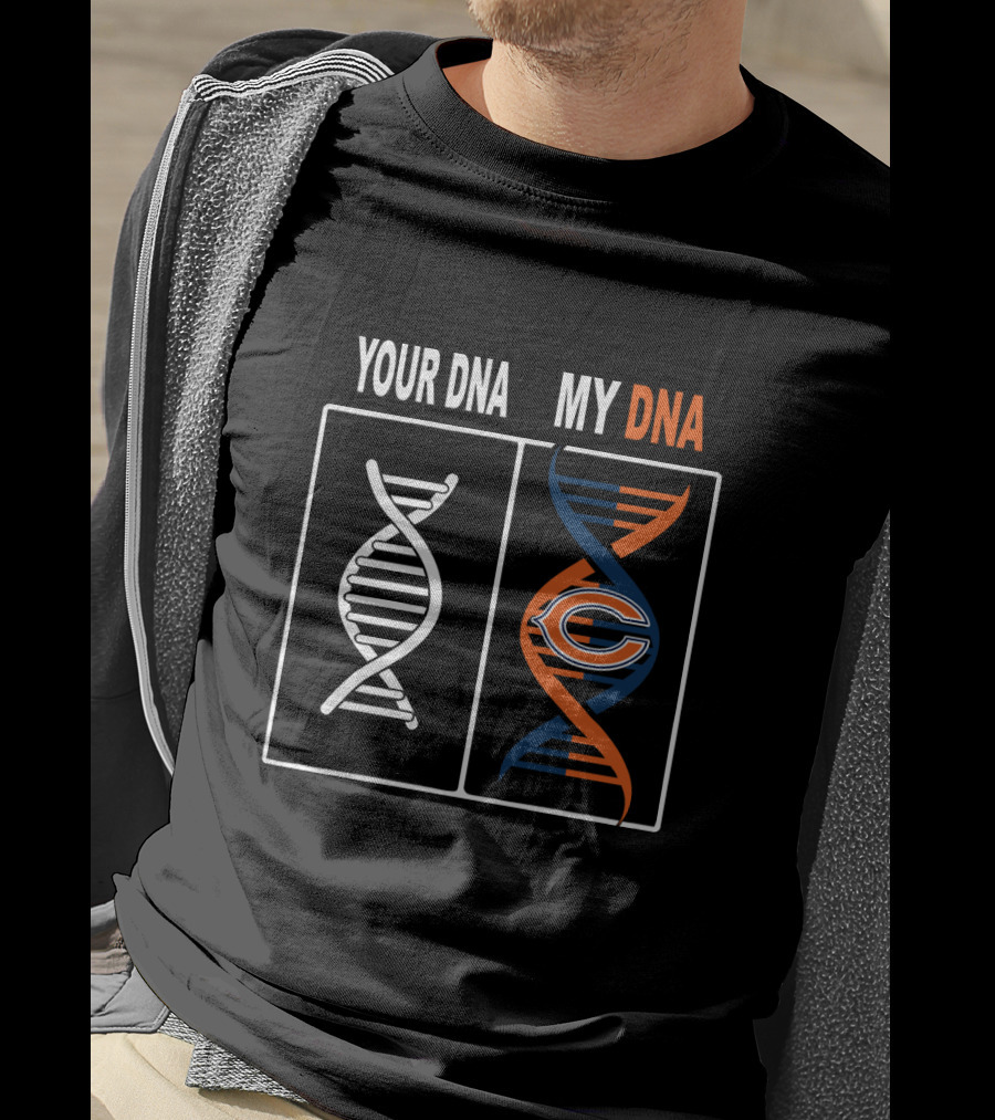 Your Dna My Dna Chicago Bears Fans Spiral T-Shirt