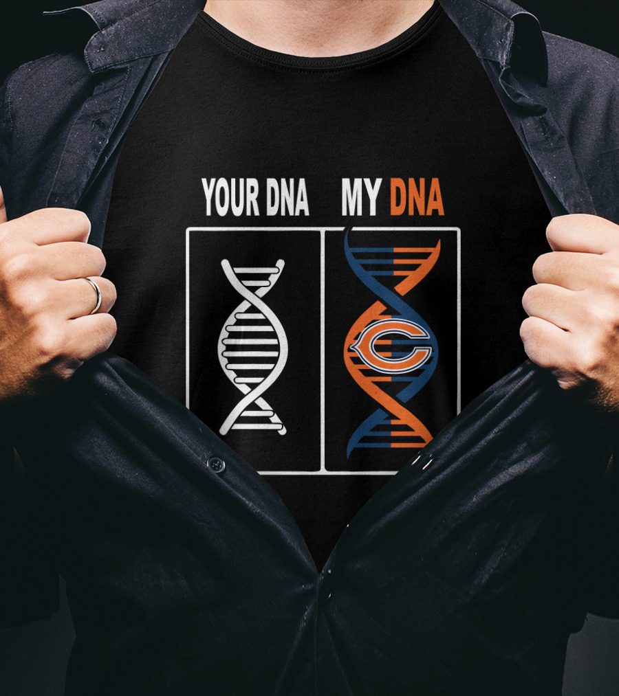 Your Dna My Dna Chicago Bears Fans Spiral T-Shirt