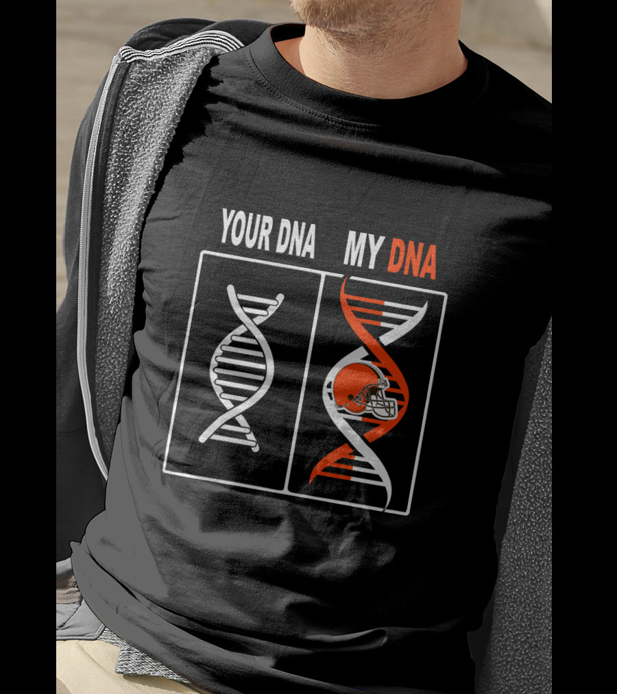Your Dna My Dna Cleveland Browns Fans Football Helmet T-Shirt