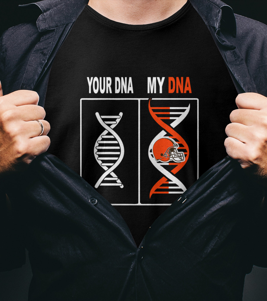 Your Dna My Dna Cleveland Browns Fans Football Helmet T-Shirt