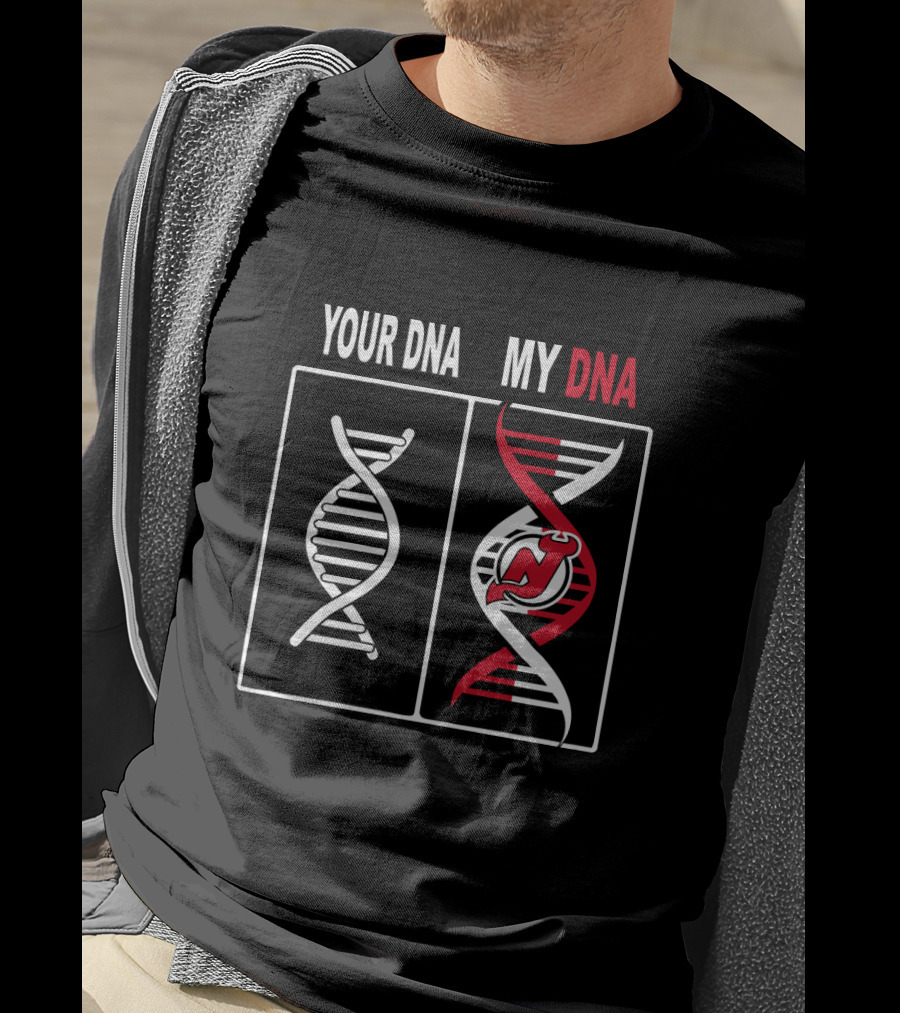 Your DNA My DNA New Jersey Devils Logo Hockey Fan T-Shirt