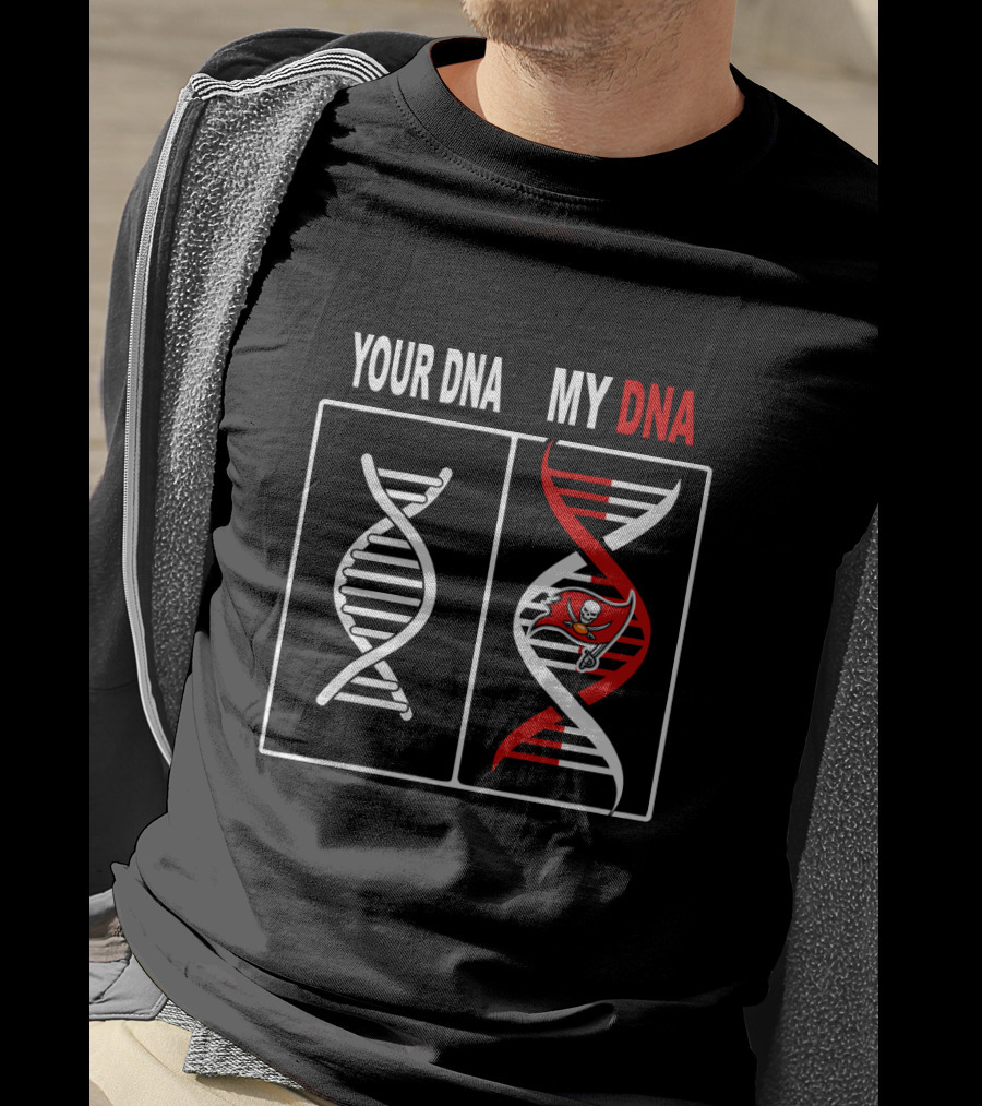 Your Dna My Dna Tampa Bay Buccaneers Fan Pride Spiral T-Shirt