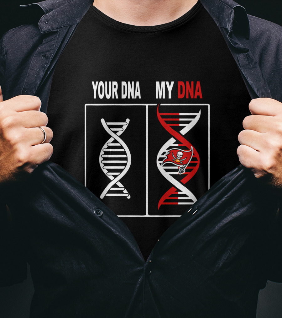 Your Dna My Dna Tampa Bay Buccaneers Fan Pride Spiral T-Shirt