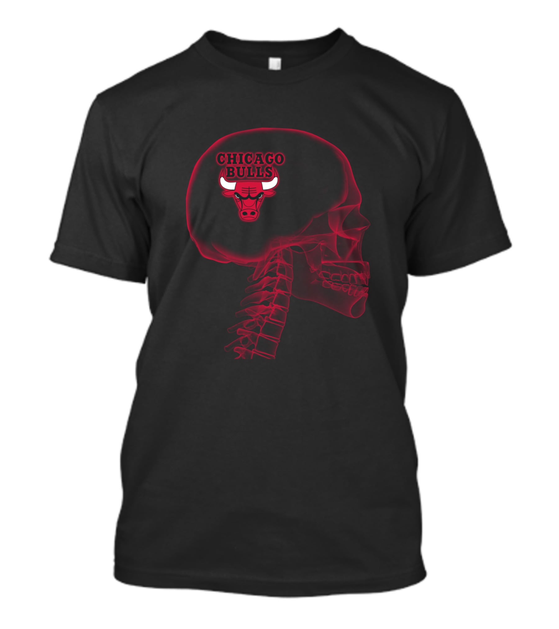 Chicago Bulls Skull Brain Halloween Fans T-Shirt