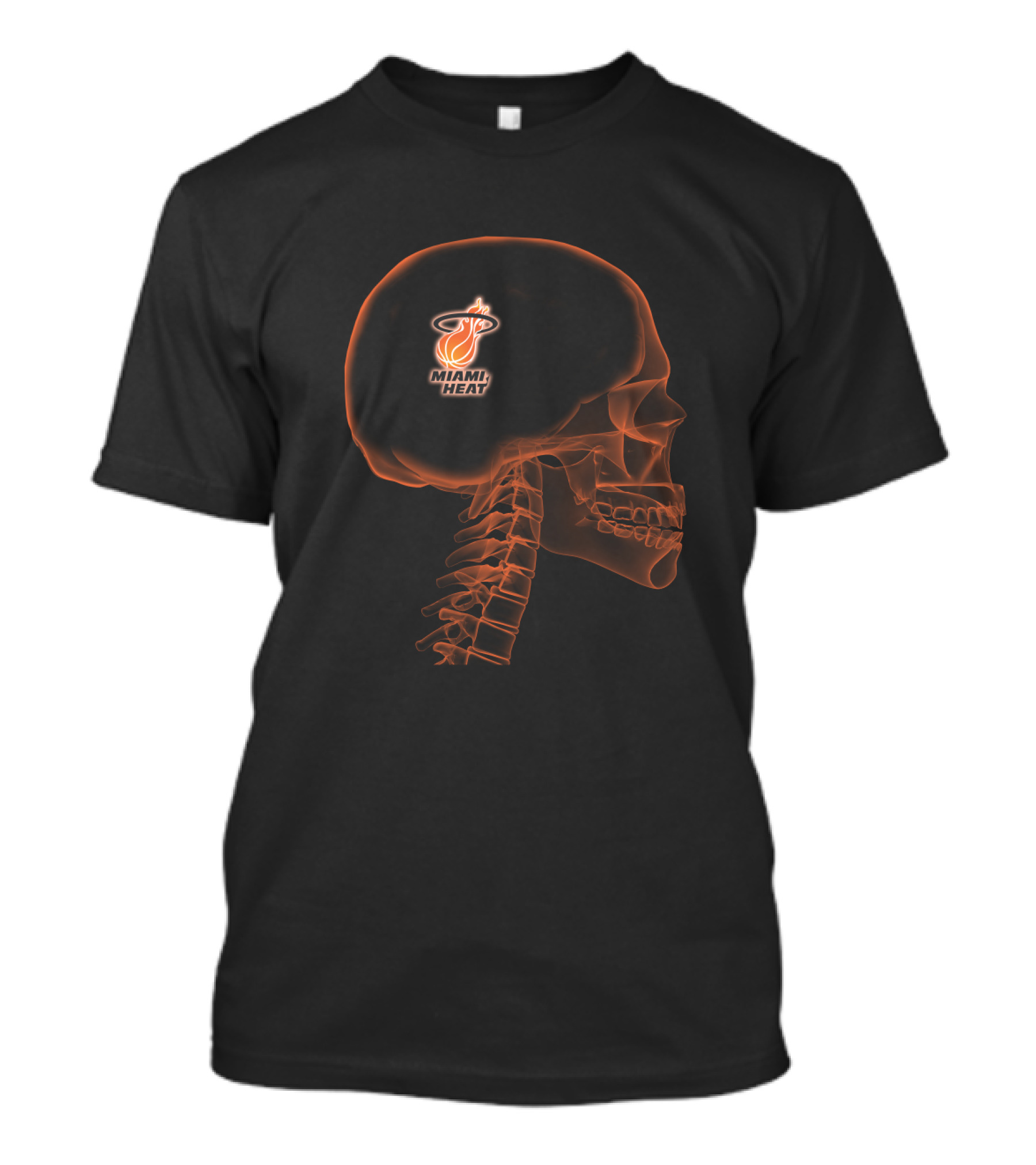 Miami Heat Brain X-Ray Halloween Fan Tribute T-Shirt