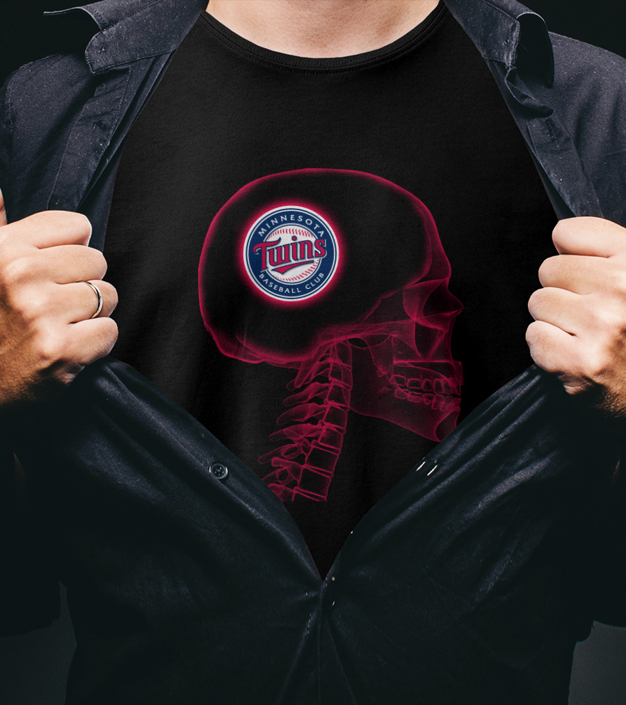 Minnesota Twins Baseball Club Brain X-Ray T-Shirt