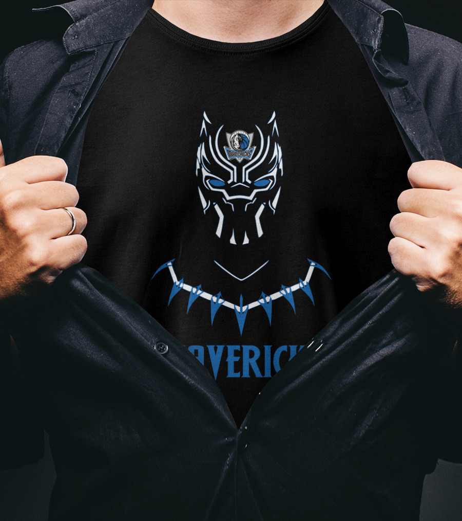 Mavericks Black Panther Logo Mashup T-Shirt