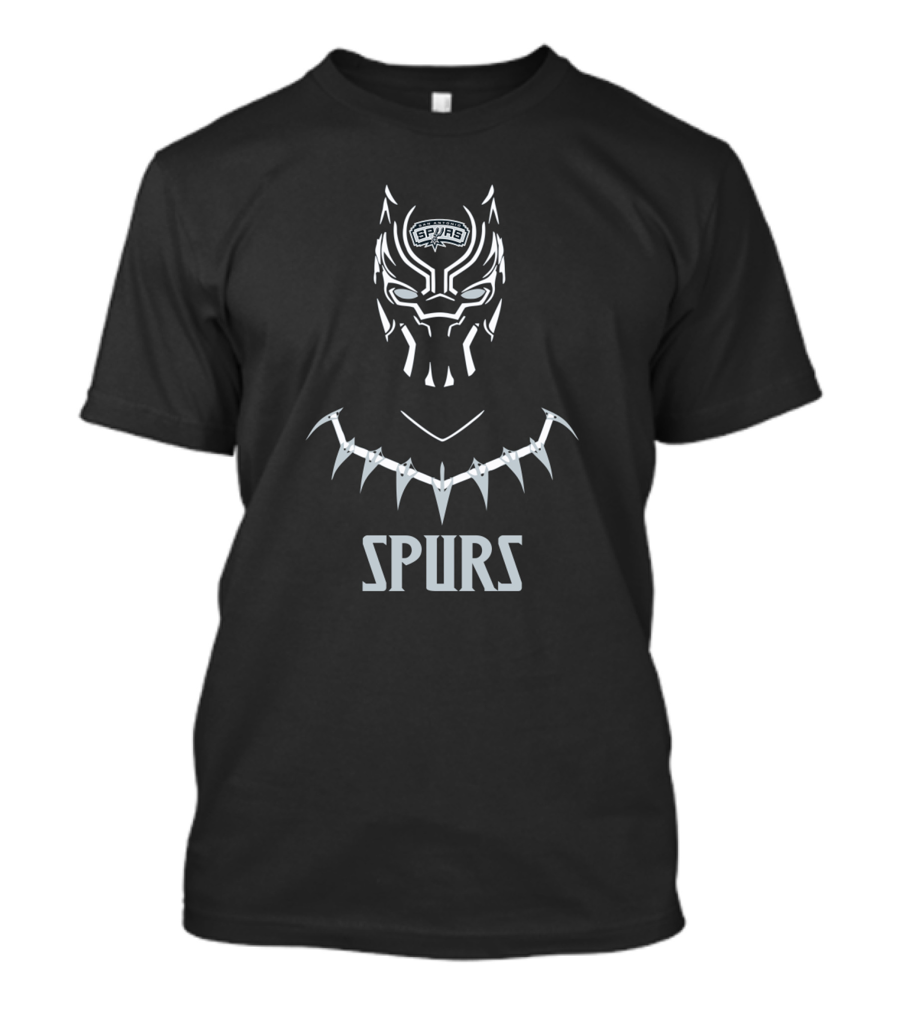 Spurs Black Panther Fan Crossover T-Shirt