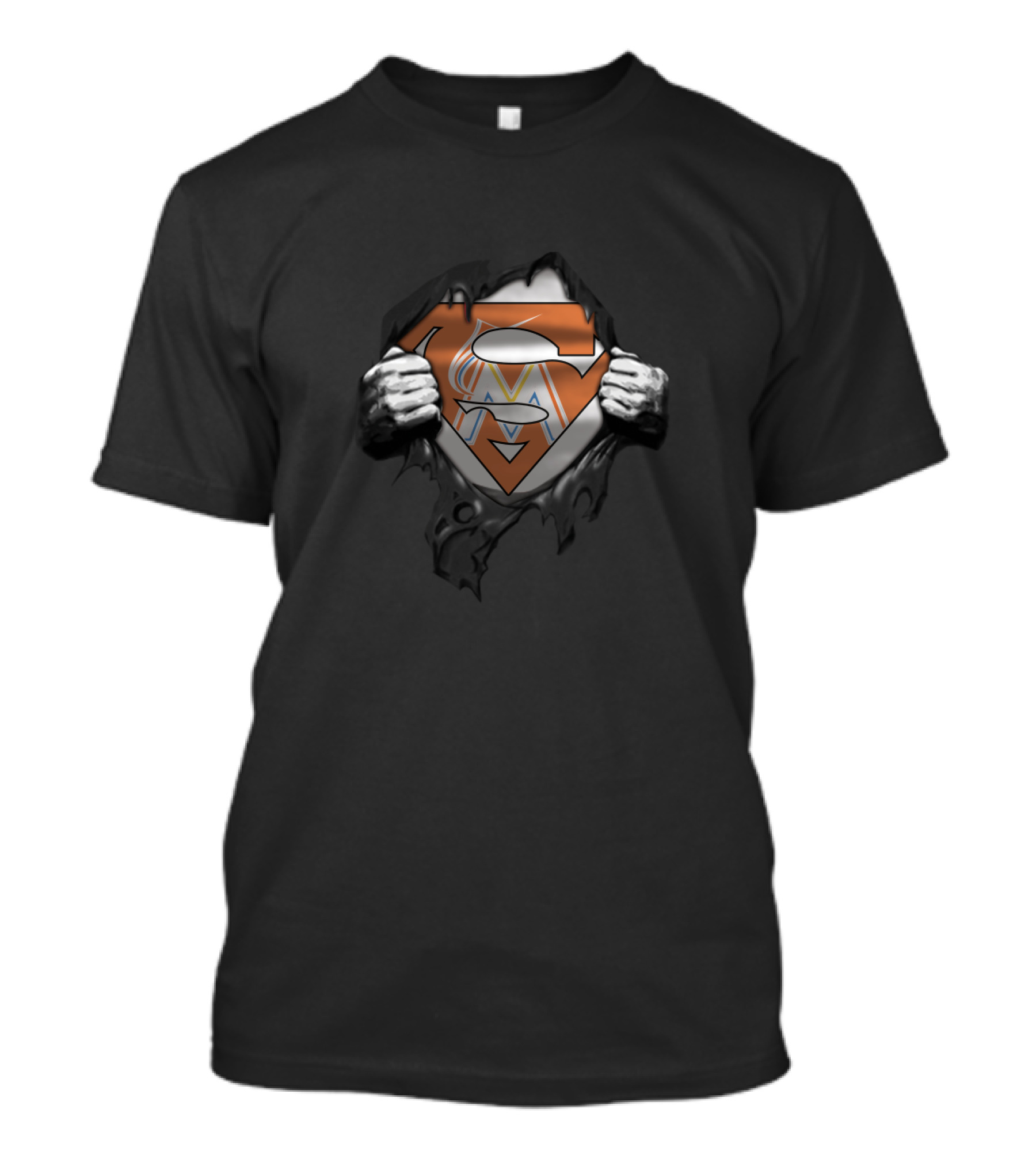 Superman Miami Marlins Logo Fans T-Shirt